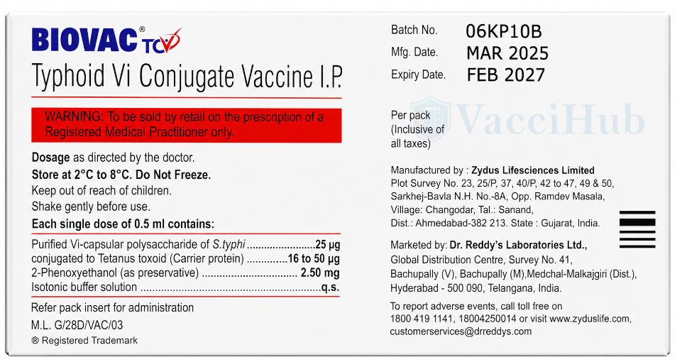 BIOVAC TCV pack back